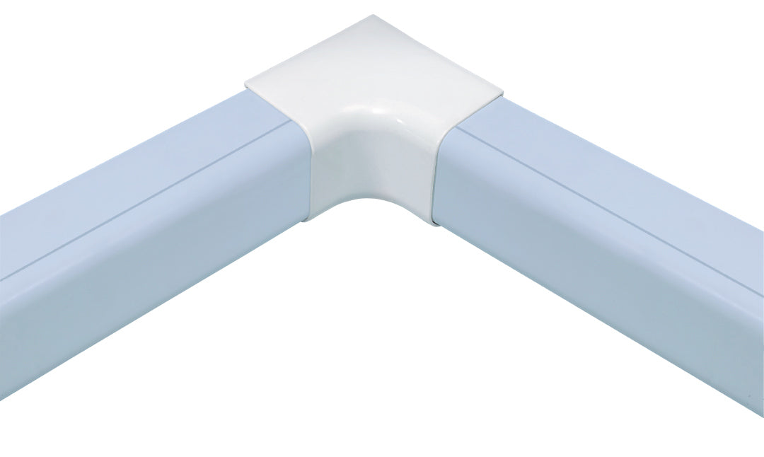 Climaplus Angled outer bend 125 x 75 mm Ral 9010 White