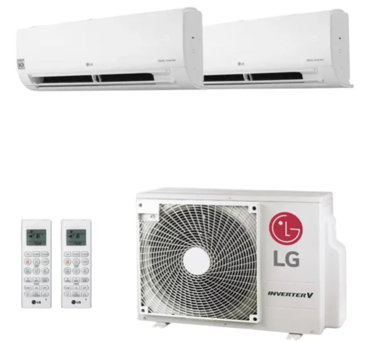 LG Duo Split Systeem 2,5KW + 3,5KW (MU2R17 + S09ET + S12ET)
